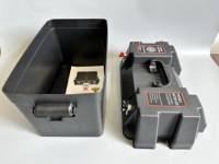 Caja de Plástico DC12V 24V con Puertos USB y Encendedor, Caja de Batería con Accesorios de Alimentación para Exteriores