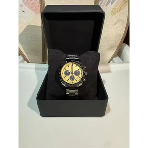 Nouvelle montre chronographe de luxe pour homme, quartz non mécanique, avec bracelet en acier inoxydable, épaisseur du boîtier de 5 mm, affichage du cadran à aiguilles - Product Image 3