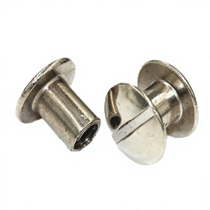 M2 <b>M3</b> M4 M5 M6 10mm Metric/Inch Head Black Book Belt Male Female Brass Binding Chicago Post <b>Screws</b> - Product Image 2