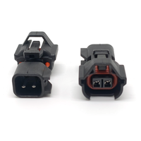 Adaptateurs d'injecteurs de carburant en cuivre et connecteurs électriques EV6-DN Adaptateur Nippon Denso 2 broches Prise électrique automobile 12V 15A IP67