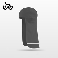 Gorro Deportivo Unisex con Tira Reflectante de Seguridad para Ciclismo Nocturno, Gorro con Cola Larga, Forro para Casco, Bufanda para Ciclismo