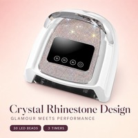 Lampe à ongles UV LED avec batterie rechargeable, utilisation sans fil et affichage diamant, compatible avec toutes les marques de vernis gel, utilisation quotidienne