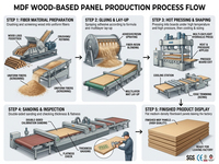 Ligne de production de petite taille pour MDF/OSB/PB |   Faible investissement pour une nouvelle usine de panneaux en bois, nécessité de capital réduit