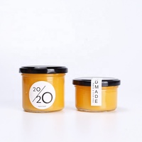 Stoples Kaca Mason 4 Oz 8 Oz 10 Oz 12 Oz 16 Oz 32 Oz Dengan Tutup Logam/ Stoples Kaca Mulut Lebar Untuk Selai Selai Kacang