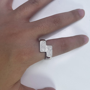 Real Silver <strong>Mens</strong> <strong>Rings</strong> Simulated <strong>Diamond</strong> Hip Hop <strong>Pinky</strong> Bridesmaid Jewelry Fine Jewelry