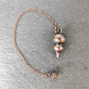 Venta directa de fábrica, colgante de Cono chapado en bronce antiguo de oro rosa y plata, Péndulo de latón, péndulo curativo, péndulos de Reiki de Metal - Product Image 6