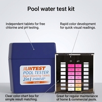 Comprimés de test d'eau de piscine 2 en 1, testeur de chlore libre et de pH, kit de test de piscine à dissolution rapide pour spa, 20 tests