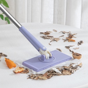 Vente en gros de tampons sales sans contact Mini balayeuse vadrouille de nettoyage petite vadrouille à poussière plate pour cuisine salle de bain maison nettoyage des miroirs muraux - Product Image 1