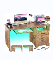 OuHan Bureau en bois personnalisé en forme de L avec tiroir Bureau de gestion de mobilier de bureau Bureaux d'ordinateur pour le salon