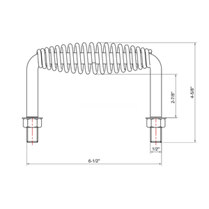 RF Heavy Duty Cool Touch stufa a molla impugnatura in acciaio al carbonio Grill molla per fumatori e stufa a legna focolare maniglia della porta - Product Image 1