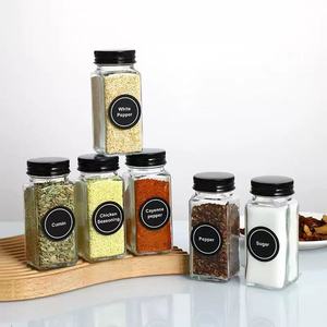 인기 폭발 도매 유리병 주방 향신료 보관병 식품 유리 보관 용기 세트 (뚜껑 포함) - Product Image 4