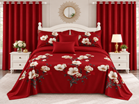 Ensemble de literie 8 pièces pour chambre à coucher, taille Queen et King, imprimé floral et géométrique, avec rideaux – Fournisseur d'usine