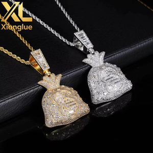 Miss Jewelry Hiphop Fashion Nouveau Pendentif Sac à Main Personnalisé Plaqué Or 18 carats avec Zircons Cubiques - Product Image 6