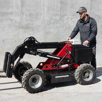 Chariot élévateur télescopique électrique télécommandé YCMG 1 tonne 4x4 mini tout-terrain pour travaux agricoles et de construction
