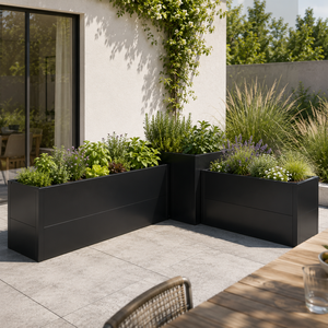 Jardineras Elevadas Modulares al por Mayor, Jardines de Vegetales en Acero Galvanizado, con Pantalla de Privacidad Opcional - Product Image 1