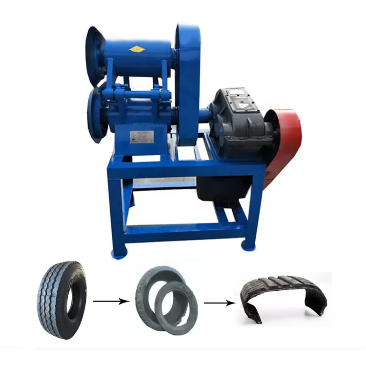 Kleine Auto Motorfiets Voertuig Oude Afval Schroot Rubber Tire Recycling Plant Machines Apparatuur