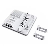 Nouveau support de refroidissement multifonctionnel mince PS5 avec 2 stations de charge PS5 Joystick 6 emplacements de stockage de CD pour Playstation5