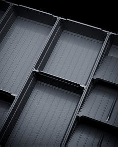 Accesorios de cocina Organizador de utensilios extraíbles Bandeja de cubiertos de aluminio antiarañazos - Product Image 3