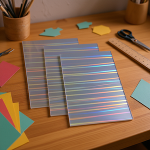 Plaque acrylique irisée 200x300mm 3mm d'épaisseur, plaque acrylique arc-en-ciel pour travaux manuels DIY, décoration intérieure et commerciale - Product Image 2