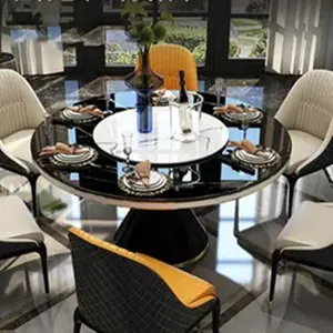 Высококачественный антикварный роскошный современный обеденный стол, мраморные круглые обеденные столы, мебель для дома, мебель для столовой