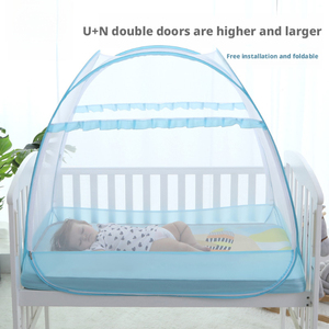 Cuna para Bebé Estilo Yurta Mongola, Antiestática, 400 Hilos, Mosquitera, 130*70cm, Uso en Verano, Sin Instalación - Product Image 2