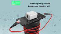 D70T Nylon Trenzado TPE Superficie de conexión 2.4A Salida 1M Longitud USB a Cables de carga de teléfono tipo C