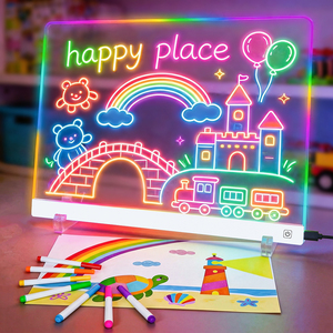 Tavola da Disegno LED Ricaricabile da 16'' con Controllo Touch Dimmerabile per Bambini 3-8 Anni, Materiale Acrilico, Regalo di Natale e Compleanno per Ragazzi e Ragazze - Product Image 1