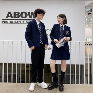 Otoño Invierno versión coreana uniformes escolares para estudiantes de secundaria estilo universitario Blazer <span class=keywords><strong>camisa</strong></span> conjunto uniforme de Estudiante - Product Image 2