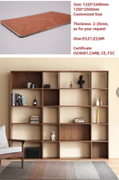 Contreplaqué de première classe en peuplier fantaisie stratifié avec placage en sapelli rouge de 4'x8' 2,7 mm 3 mm, E0 formaldéhyde
