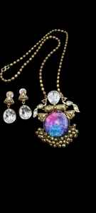 Ensemble de collier ras du cou lourd Kundan du fabricant indien plaqué or fêtes de mariage tenue de mariée produit en vrac - Product Image 4