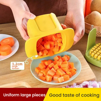 Huishoudelijke keuken multifunctionele snijder voor uien, aardappelreepjes, fruit en groenten, en het maken van korrels.