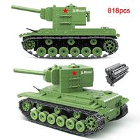 QUANGUAN 100063 dünya savaşı iki Tank T34 orta Tank yapı taşları çocuklar için askeri tank yapı setleri