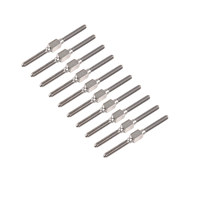 Tiges de liaison filetées pour avions RC, 2 mm, 3 mm, 40 mm à 120 mm, pièces de commande servo pour l'assemblage DIY de modèles d'avions
