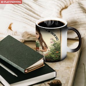 Tasse Magique Interactive Créative Noire Givrée 11oz en Céramique à Changement de Couleur Thermique - Product Image 3