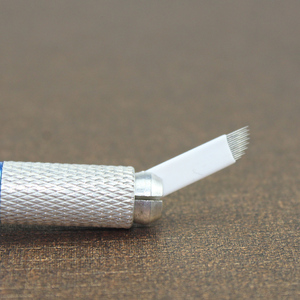 Cuchilla de Microblading en Zigzag 14F, Forma de Ola, Aguja Manual para Microshading, Suministros para PMU - Product Image 2