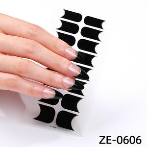 Autocollants pour ongles <span class=keywords><strong>français</strong></span> tendance, imperméables, couleur unie, paillettes, <span class=keywords><strong>film</strong></span> 3D, autocollants pour nail art, vente en gros - Product Image 6