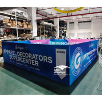 Bannière suspendue en tissu d'aluminium léger, facile à assembler, pour stand de salon professionnel, signalétique de convention