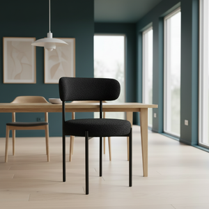 Silla <span class=keywords><strong>de</strong></span> Comedor Moderna <span class=keywords><strong>de</strong></span> Tela Bouclé para Hogar y <span class=keywords><strong>Oficina</strong></span>, Popular para Uso en Parques y Restaurantes, Venta al Por Mayor del Fabricante - Product Image 6