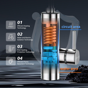 Robinet de cuisine instantané pour chauffe-eau électrique Robinet de cuisine, chauffage électrique sans réservoir avec mélangeur d'eau froide et chaude - Product Image 6