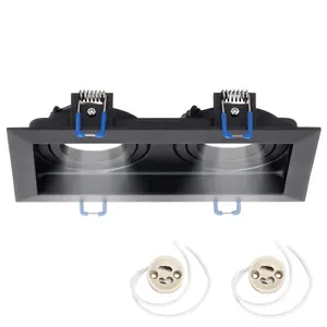 Anneau lumineux de plafond avec douille GU10, idéal pour l'éclairage décoratif et fonctionnel dans les foyers et les bureaux. - Product Image 2