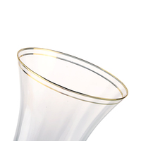Lot de verres à vin en gros avec bordure dorée – Verres décoratifs pour vin rouge, verres à martini, flûtes à champagne pour mariage