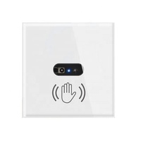 Interrupteur tactile sans contact Smartdust, nouveau modèle, panneau en verre haut de gamme, plus hygiénique, commande par capteur, interrupteur à ondes de main