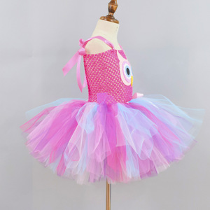 ชุดเด็กผู้หญิงกระโปรงฟูฟ่องชุดการ์ตูนนกฮูกเล่นตามบทบาท - Product Image 3