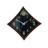 Reloj de Pared de Lujo Hecho a Mano con Movimiento de Cuarzo, Forma de Diamante, MDF, para Decoración de Hogar y Oficina, Sala de Estar, USA