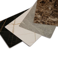 Panneau mural en PVC brillant à rayures géométriques UV, moderne, imperméable, résistant à l'humidité, insonorisant, effet marbre, pour escalier et villa européens