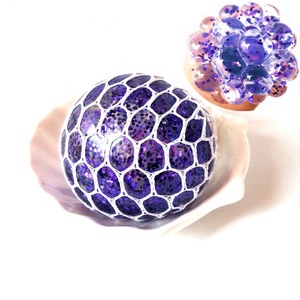 <b>Power</b> New Glitter Squishy Balls Colorful Anti-Stress Squeeze Grape TPR Sensory Toys Sewn <b>Mesh</b> Relieve Anxiety Calming - Product Image 3
