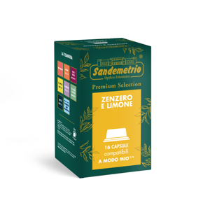 16 Capsule di Zenzero e Limone Sandemetrio Compatibili con Modo Mio [0,16/capsule] per Macchine da Caffè Pour Over - Product Image 1