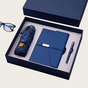 A5 <b>Notebook</b> 5-Fold Pocket Umbrella & Ballpoint Pen Gift Box <b>Set</b> Summer Gift Custom Logo - Product Image 1