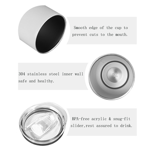 Vaso de acero inoxidable de doble pared de 20oz Hongda 10% blanco para recto para flaco con pajita para volver a la escuela - Product Image 4