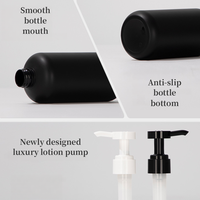 Emballage de shampooing après-shampooing de luxe avec LOGO personnalisé imprimé de 500ml bouteille en plastique PET avec pompe à lotion sous pression